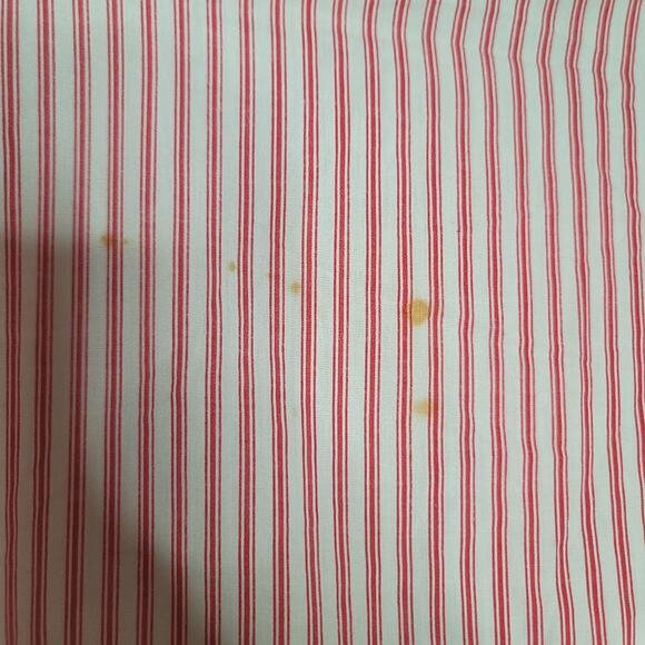 VINTAGE Red White Striped Models Coat Housecoat Housedress Large Pocket Snaps - Picture 4 of 8